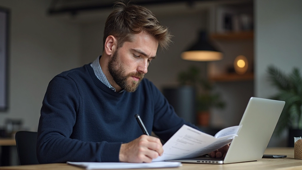 Designer analyseert gebruikersfeedback en wireframes op scherm met analytische dashboard zichtbaar