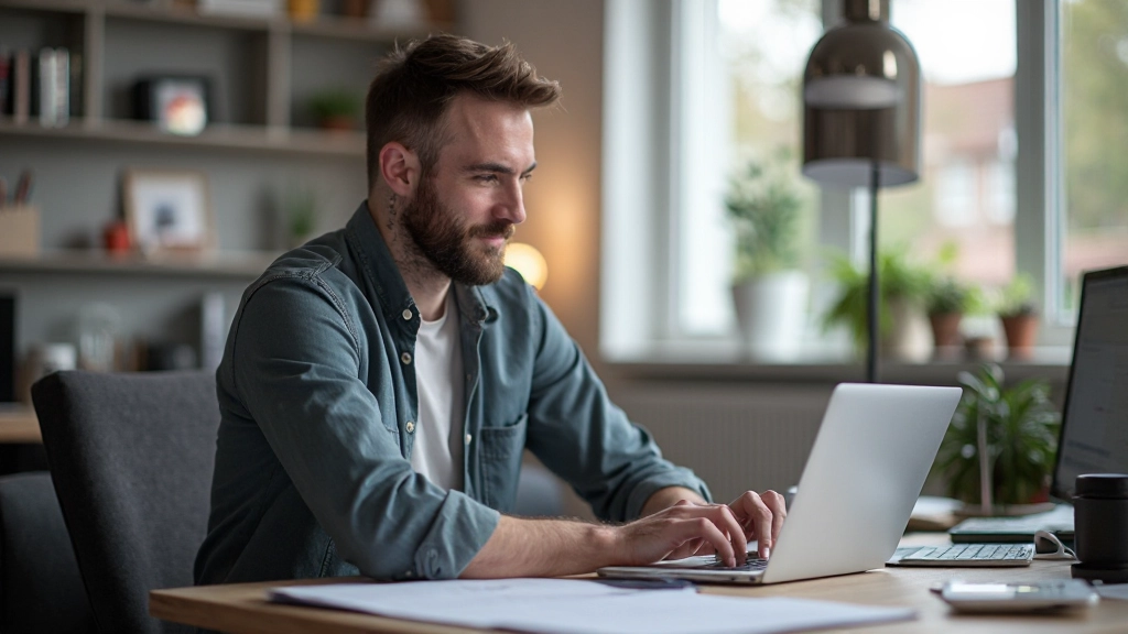 Professionele webdesigner werkt aan creatief ontwerp met digitale tools en mockups op bureau